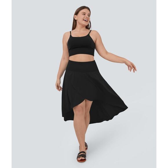 Halara Women's Breezeful High Waisted Dance Skirt, Size 3X Black 2-in-1 Skort - Picture 1 of 5